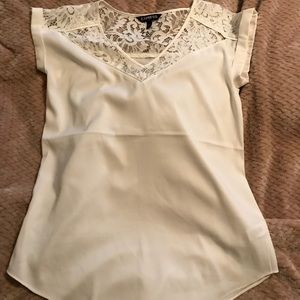 NWOT Express White Top w/Lace